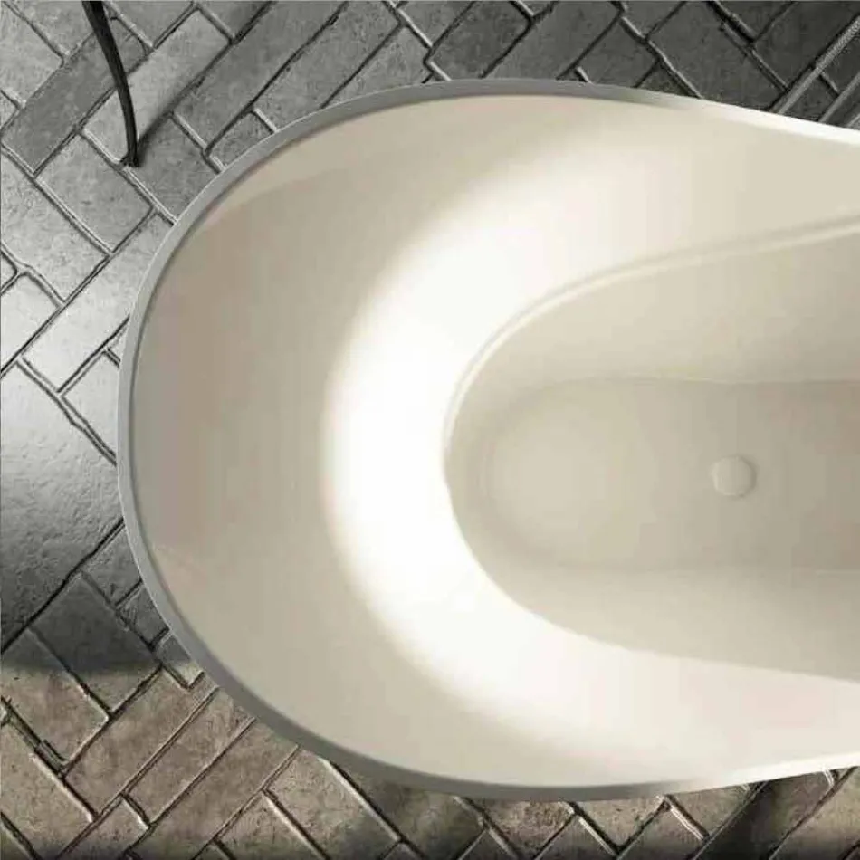 Moderne freistehende Designbadewanne hergestellt in Italy Ragusa Viadurini