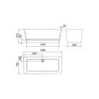 Weiße freistehende Badewanne aus massiver Oberfläche, hergestellt in Italien – Cleopatra Viadurini