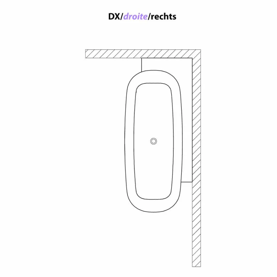 Modern Style White Design Freistehende Badewanne - Lipperiavas1 Viadurini