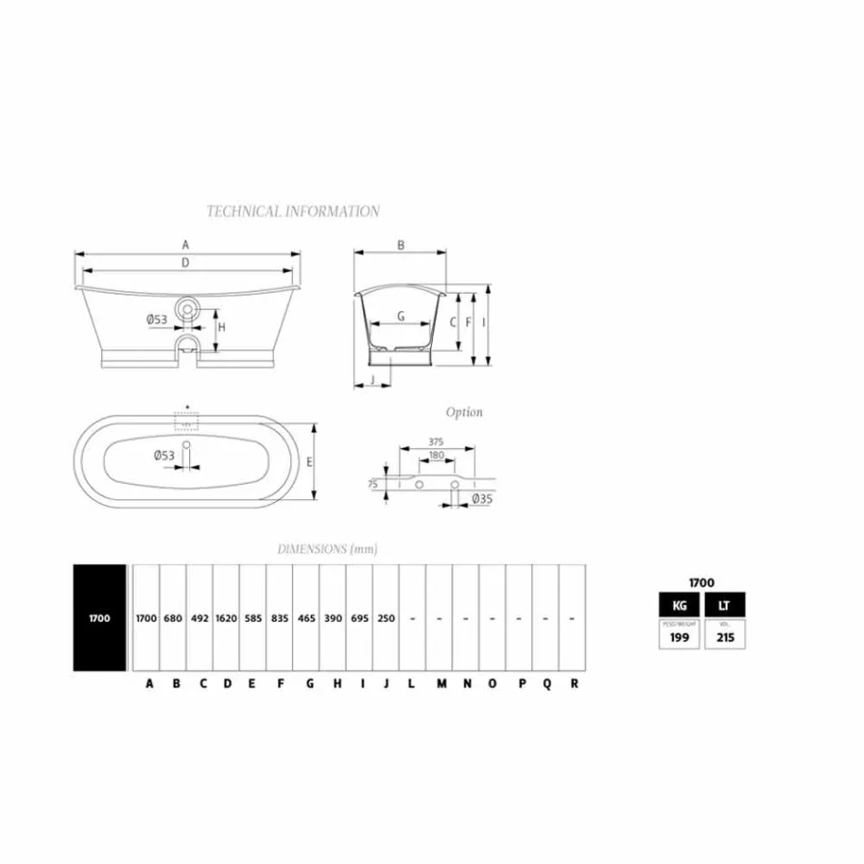 Badewanne freistehend farbigen Eisen modernes Design Betty Viadurini