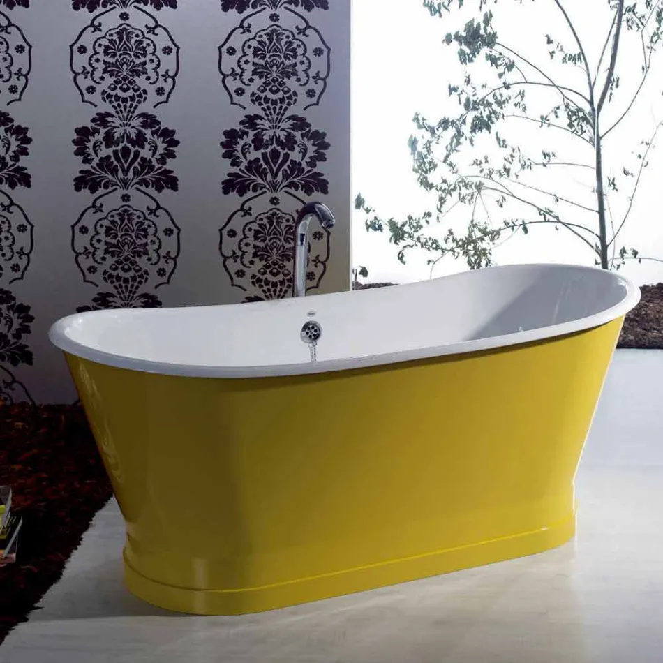 Badewanne freistehend farbigen Eisen modernes Design Betty Viadurini