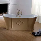 Freistehender Badewanne aus Gusseisen bemalt und dekoriert Allen Viadurini