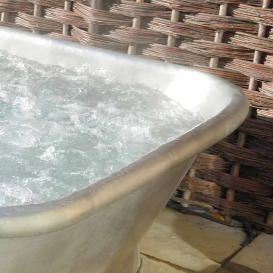 Badewanne Kupfer freistehend weiß Eisen Annie beschichtet Viadurini