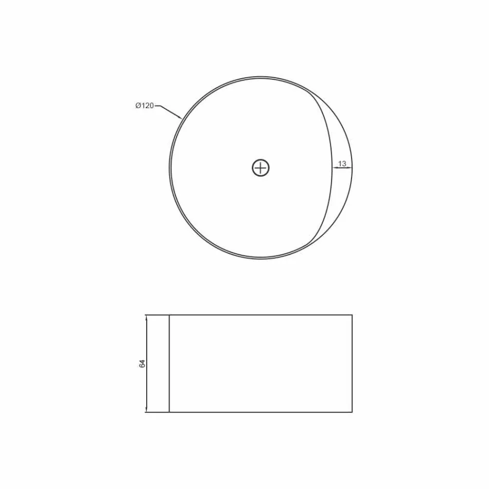 Runde freistehende Design-Badewanne aus italienischem Cremona Viadurini