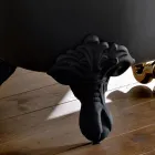 Vintage freistehende Badewanne mit gusseisernen Füßen, Made in Italy - Naima Viadurini