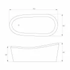 Freistehende Kunstharzbadewanne in modernem Design, Furtei Viadurini