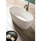 Freistehende Badewanne, Design Solid Surface Glossy / Matte - Veil Viadurini