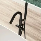 Freistehende Badewanne, Design Solid Surface Glossy / Matte - Veil Viadurini