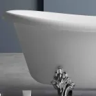 Freistehende Badewanne, viktorianisches Design in Solid Surface - Regen Viadurini