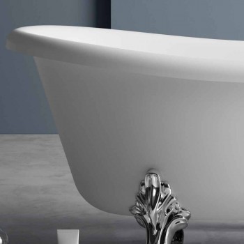 Freistehende Badewanne, viktorianisches Design in Solid Surface - Regen
