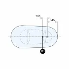 Freistehende Badewanne, viktorianisches Design in Solid Surface - Regen Viadurini