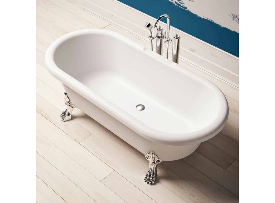 Design freistehende Badewanne, Füße in verchromter Ausführung - Frei Viadurini