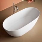 Freistehende Wanne, Made in Italy, in Solid Surface - Flow Viadurini