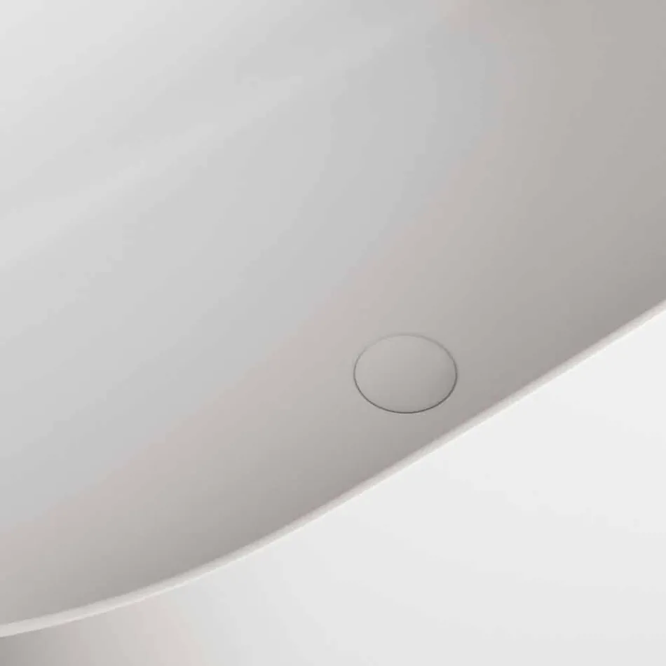 Freistehende Wanne, Made in Italy, in Solid Surface - Flow Viadurini