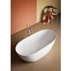 Freistehende Wanne, Made in Italy, in Solid Surface - Flow Viadurini