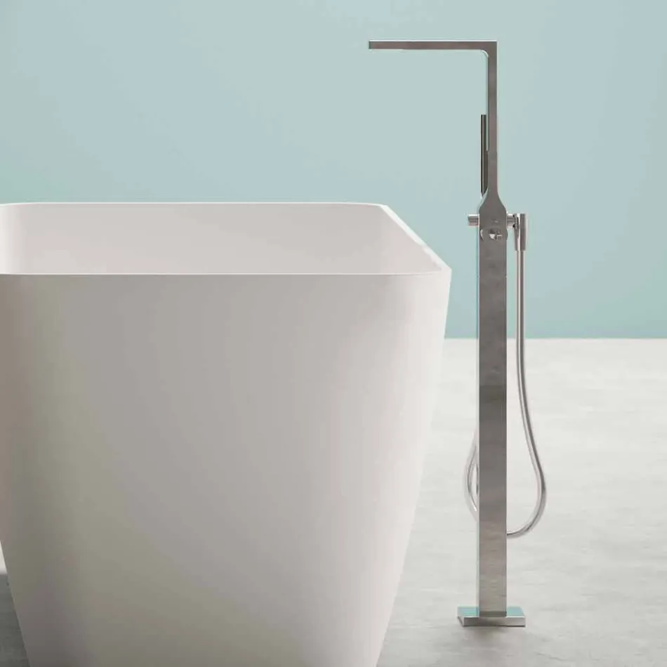 Freistehendes Badezimmer in modernem Design, glänzend weiß oder matt Viadurini