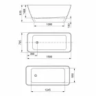 Freistehendes Badezimmer in modernem Design, glänzend weiß oder matt Viadurini