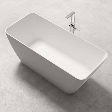 Freistehendes Badezimmer in modernem Design, glänzend weiß oder matt Viadurini