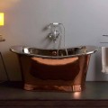 Freistehende Badewanne im Vintage-Design mit Nickel- und Kupfer-Finish Angelica