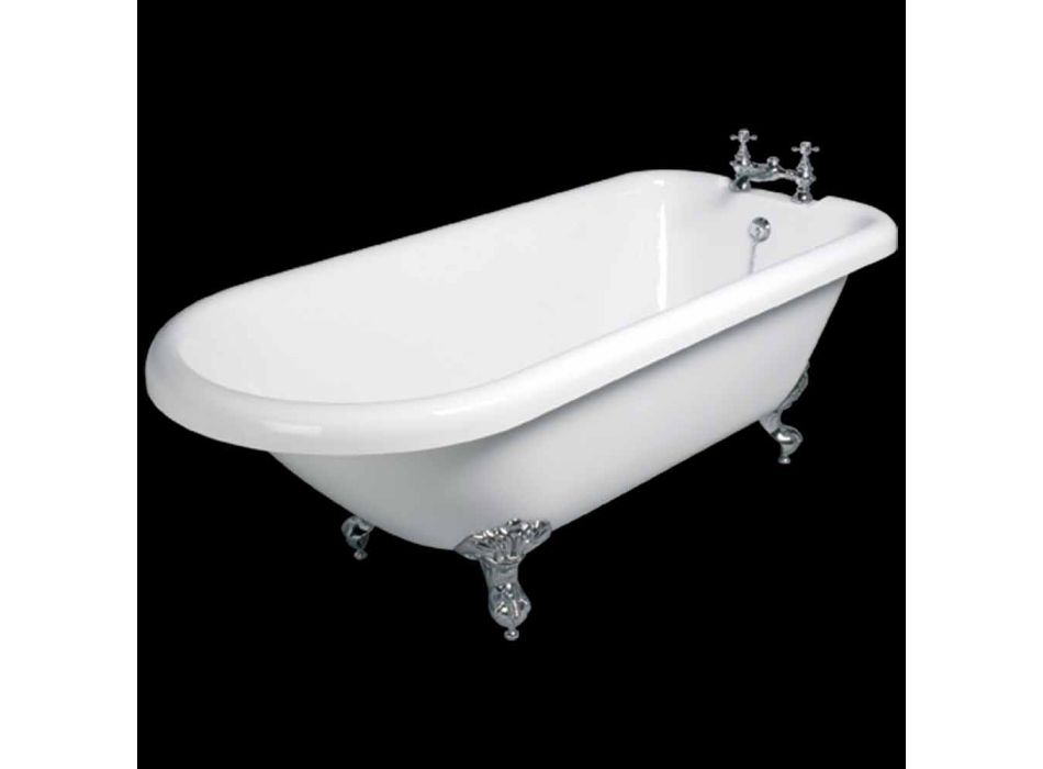 Design freistehende Badewanne in weißem Acryl 1770x795 mm Viadurini