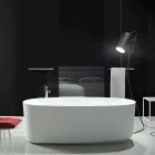Freistehende Badewanne im Monoblock-Design, hergestellt in Italien, Dongo Viadurini