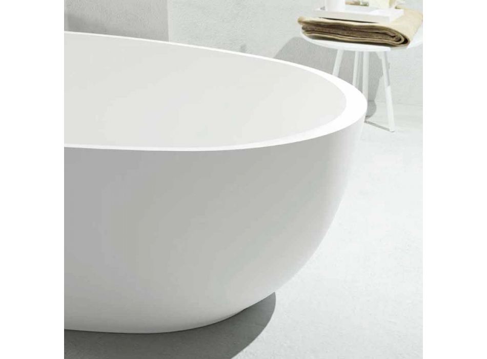 Moderne ovale freistehende Badewanne aus Monoblock in Italien, Frascati Viadurini