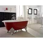 Vintage freistehende Badewanne mit gusseisernen Füßen, Made in Italy - Naike Viadurini