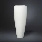 Hohe Artisan Vase aus mattweißer Keramik Made in Italy - Capuano Viadurini