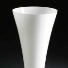Hohe Indoor-Vase aus weißem und transparentem Glas Made in Italy - Clodino Viadurini