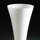 Hohe Indoor-Vase aus weißem und transparentem Glas Made in Italy - Clodino Viadurini