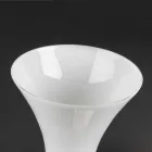 Hohe dekorative Vase aus transparentem und weißem Glas Made in Italy - Gondo Viadurini