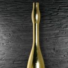 Moderne hohe Vase in Resin Gold oder Silver Leaf Finish Made in Italy - Quarz Viadurini