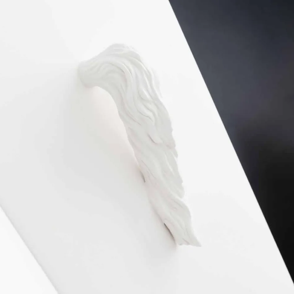 Hohe Indoor-Vase aus weißer Keramik, handgefertigt in Italien - Jacky Viadurini