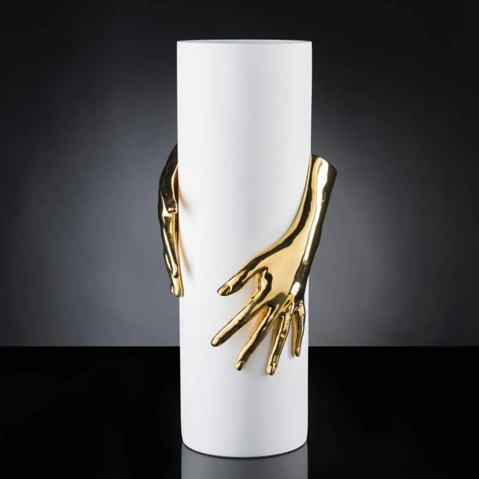 Hohe Keramikvase für den Innenbereich, handgefertigt in Italien - Monte Viadurini