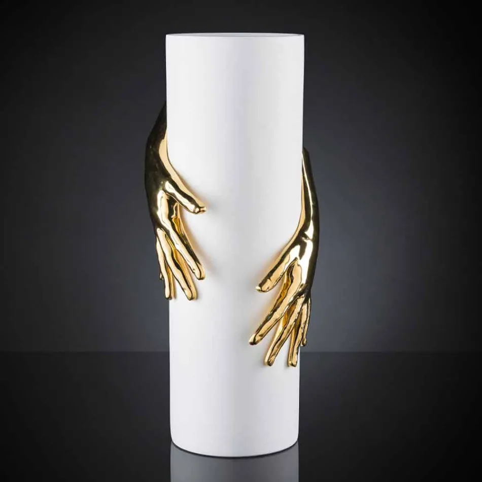 Hohe Keramikvase für den Innenbereich, handgefertigt in Italien - Monte Viadurini