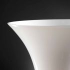 Artisan Vase aus weißem mundgeblasenem Glas oder 24 Karat Gold Made in Italy - Canberra Viadurini