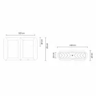 Weiße Innen- oder Außenvase aus Kunststoff in 3 Größen - Gem von Myyour Viadurini