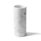 Zylindrische Vase aus satiniertem weißem Carrara-Marmor, italienisches Design - Murillo Viadurini