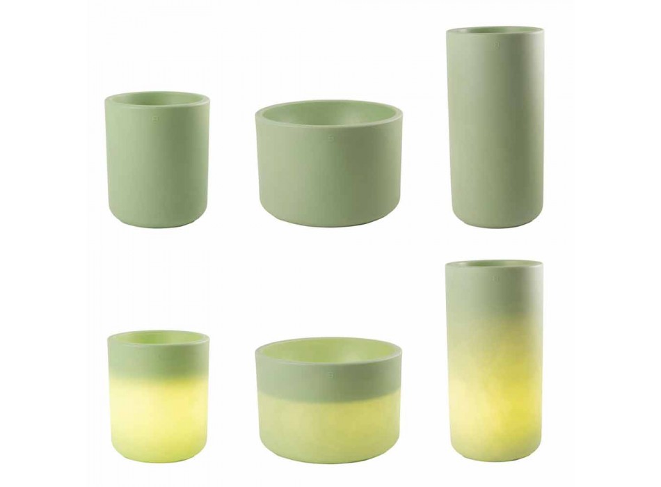 Vase mit Gartenbeleuchtung oder Wohnzimmer farbiges modernes Design - Cilindrostar