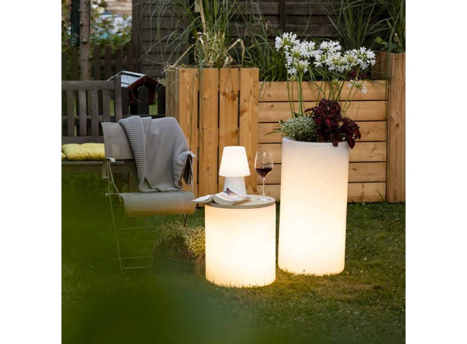 Vase mit Gartenbeleuchtung oder Wohnzimmer farbiges modernes Design - Cilindrostar