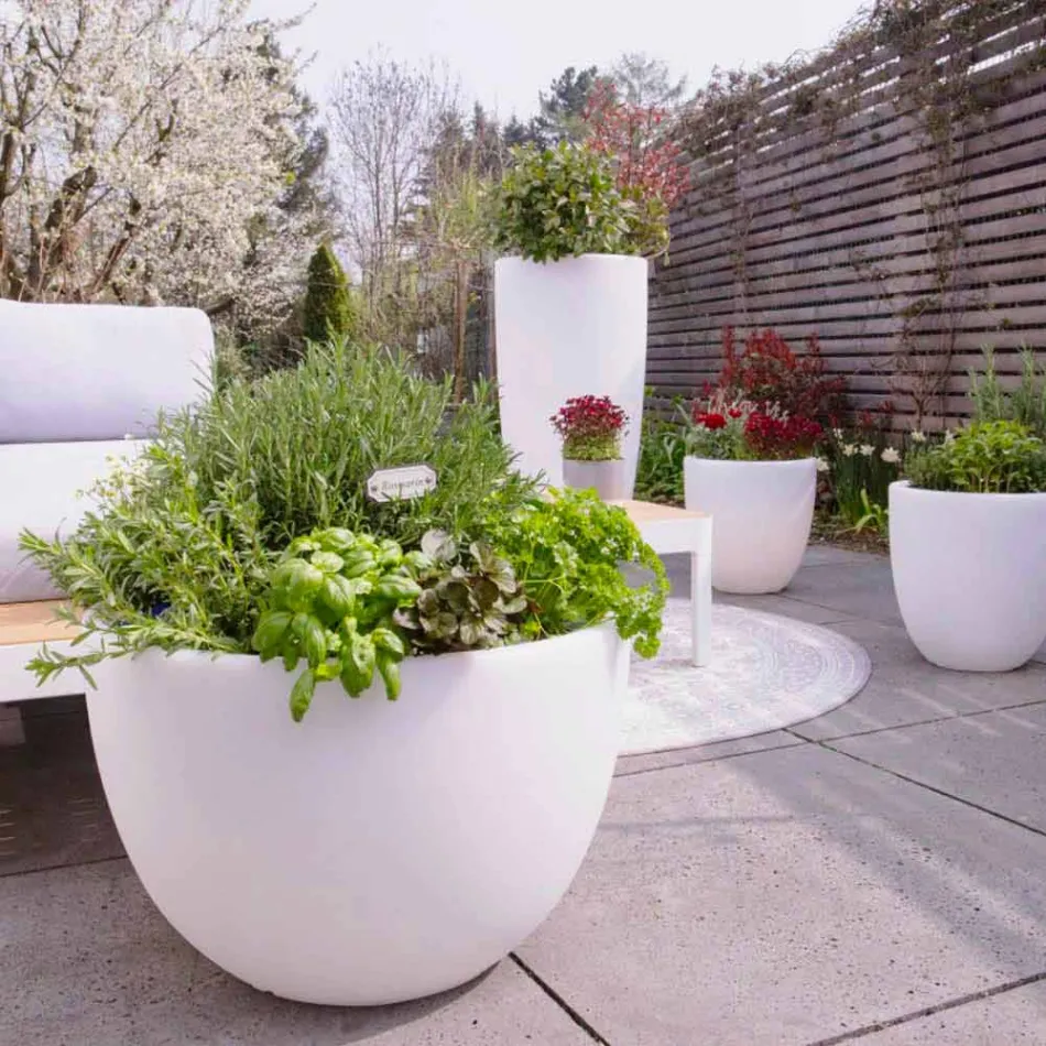 Vase mit LED- oder Solarbeleuchtung Modernes Design in verschiedenen Größen - Svasostar Viadurini