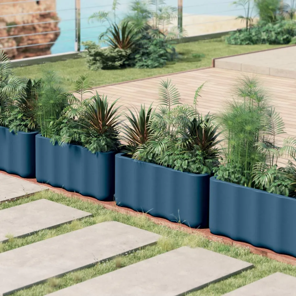 Outdoor-Vase aus farbigem Polyethylen Made in Italy - Messy Viadurini