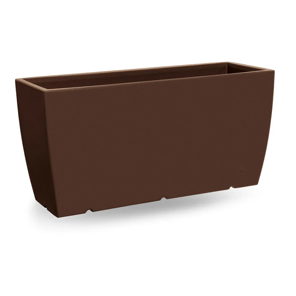 Rechteckige Außenvase aus Polyethylen Made in Italy - Albarone Viadurini