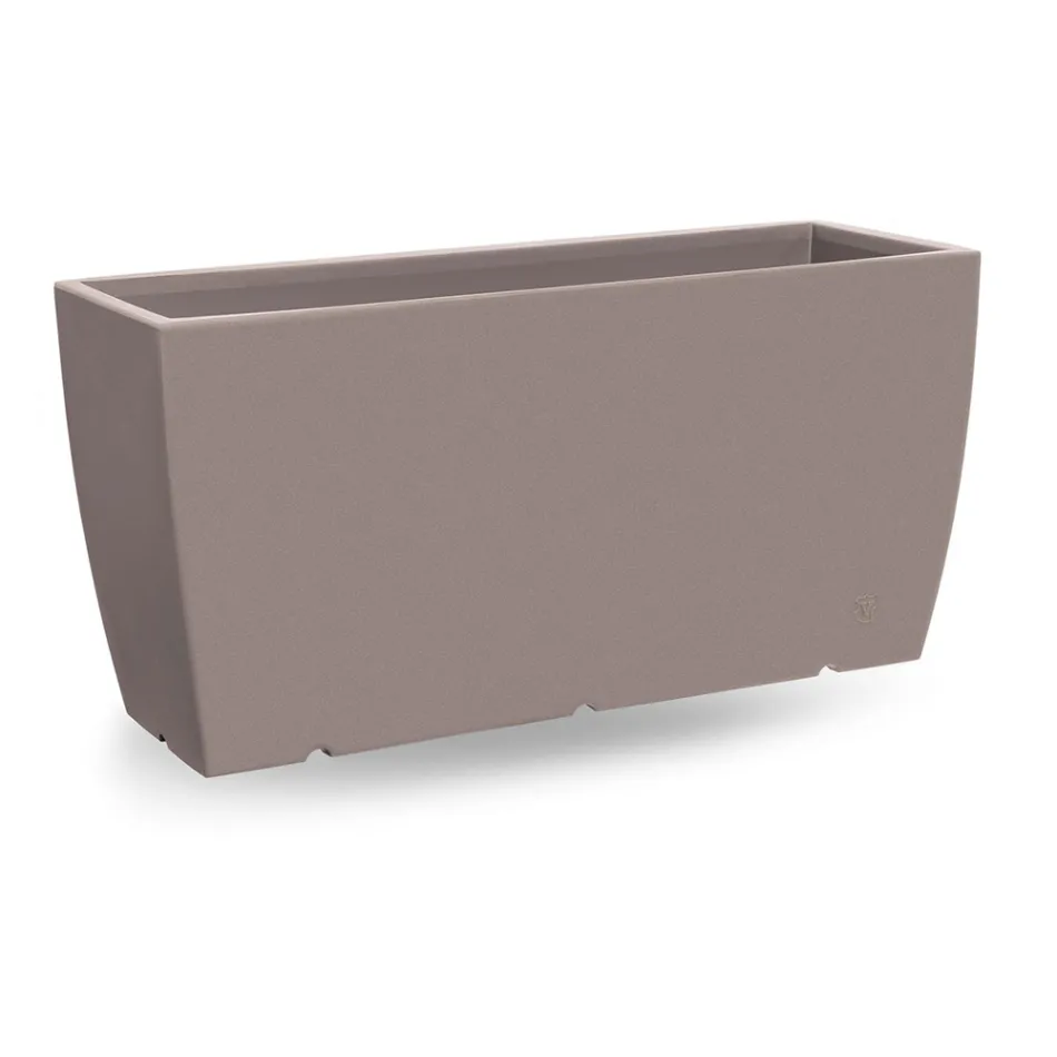 Rechteckige Außenvase aus Polyethylen Made in Italy - Albarone Viadurini