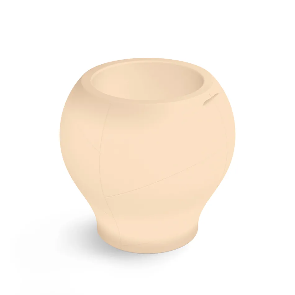 Leuchtende Gartenvase aus Alabaster-Polyethylen, hergestellt in Italien – Lotus Viadurini