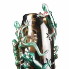 Handgefertigte Indoor-Vase aus farbigem Glas mit Geckos Made in Italy - Geco Viadurini