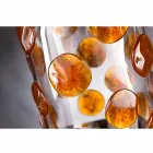 Indoor-Vase aus Muranoglas mit farbigen Details Made in Italy - Mirtos Viadurini
