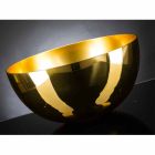 Runde Indoor-Vase aus mundgeblasenem Glas 24k Gold Finish Made in Italy - Golden Viadurini