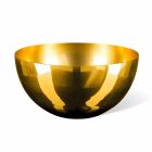 Runde Indoor-Vase aus mundgeblasenem Glas 24k Gold Finish Made in Italy - Golden Viadurini