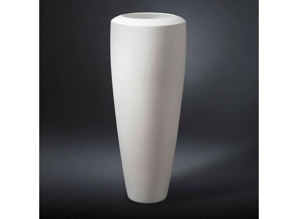 Hohe dekorative weiße Keramikvase Made in Italy - Jacky Viadurini